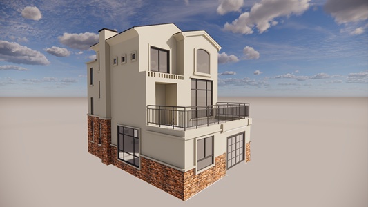 别墅,独栋别墅su草图模型