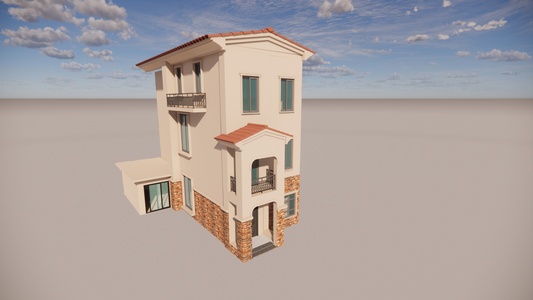 别墅 su草图模型