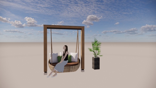 01秋千 su草图模型