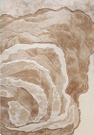 新中式抽象地毯流水水纹形状地毯抽象地毯 (4)