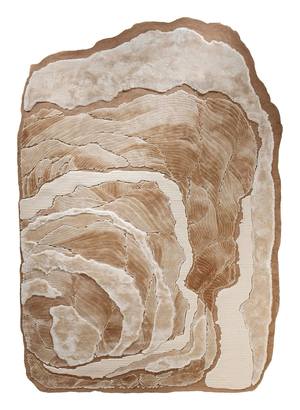 新中式抽象地毯流水水纹形状地毯抽象地毯 (6)