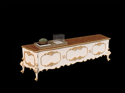 欧式法式古典雕花电视柜3d模型
