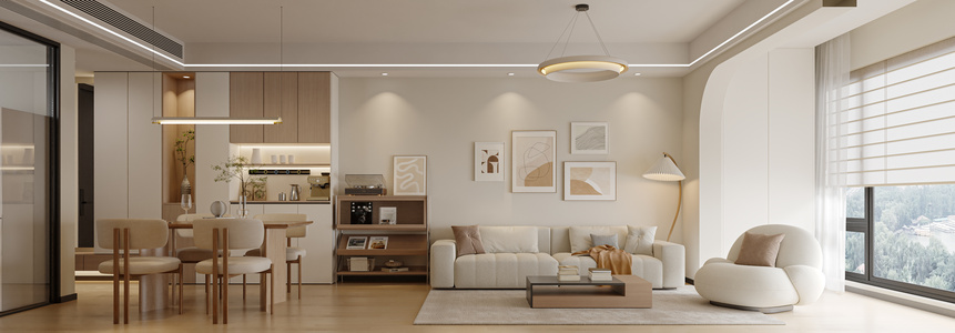 现代客餐厅 3d模型