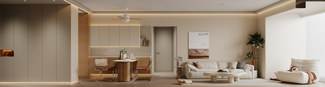 现代客餐厅 3d模型