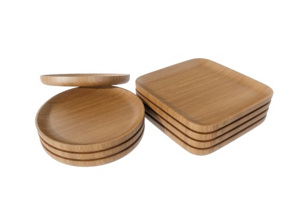 厨具_托盘_日式木碟_甜点盘_圆碟托盘SU模型