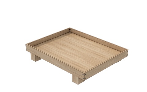 现代实木托盘_摆件竹木摆件SU模型