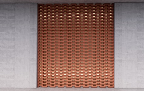 现代砖_红砖墙_红砖隔断SU模型