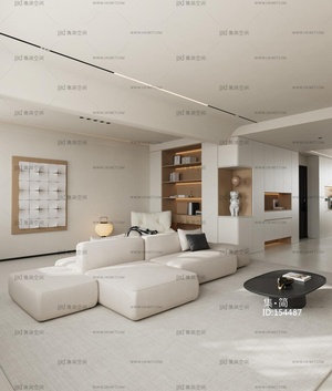 现代客厅 su模型