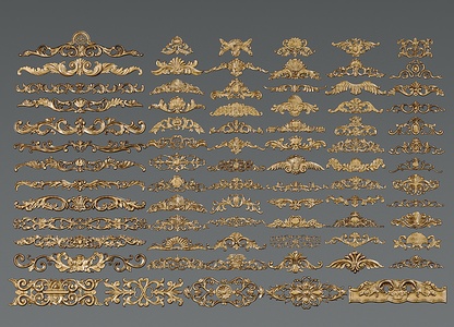 雕花_墙饰_金属构件_装饰_建筑构件3D模型