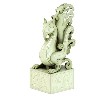 中式帝王玉玺_帝王玉印_印章_陈设饰品摆件3D模型