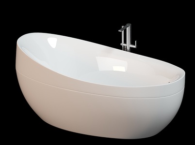 酒店浴缸_椭圆形浴缸_浴盆su模型