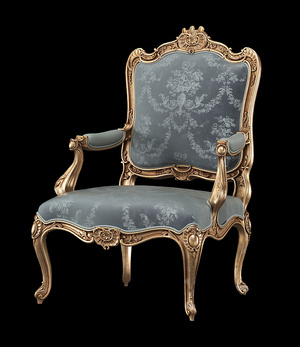 欧式单人沙发_休闲椅_客厅沙发SU模型