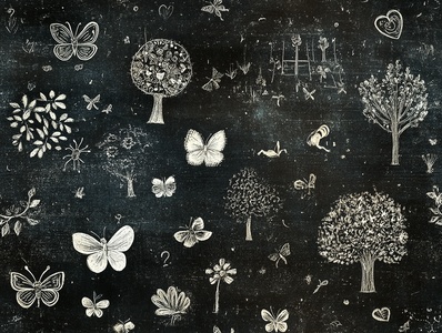 无缝现代黑板_涂鸦黑板贴图 (2)