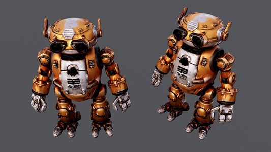 黄色机器人 su草图模型