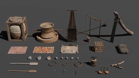 复古影视_古埃及农具SU模型