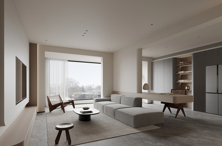 现代家居客厅3D模型3d模型下载