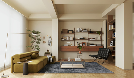 现代中古客餐厅3D模型3d模型下载