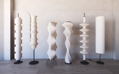 侘寂中式落地灯U模型