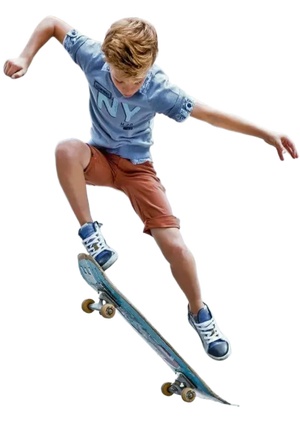 儿童亲子人物小孩滑板png免扣人物 (22)