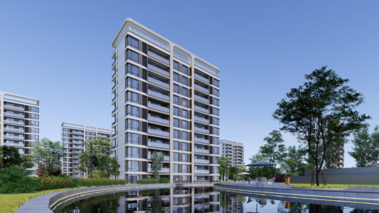 02洋房体块 su草图模型