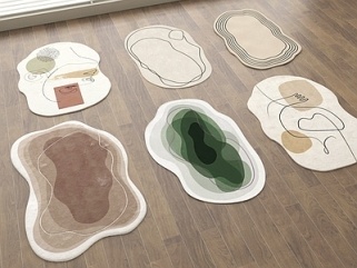 现代异形地毯SU模型