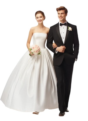 png免扣人物婚礼礼服新娘新郎 (7)