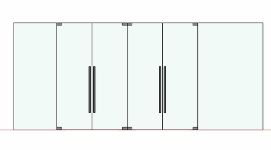 玻璃门办公玻璃门SU模型