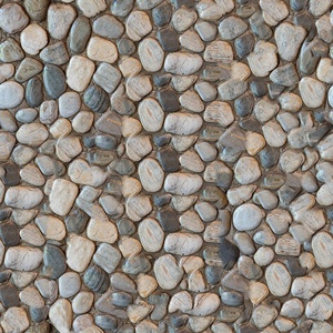 杂色鹅卵石拼花铺地贴图