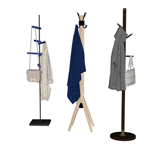 现代衣架_衣帽架_挂衣架SU模型