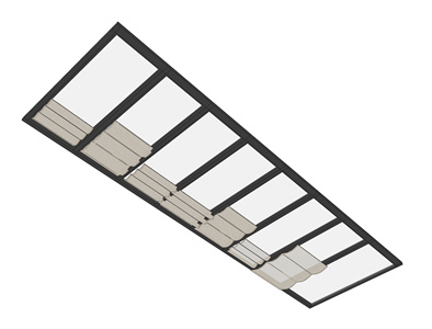 现代风格玻璃顶遮阳棚SU模型