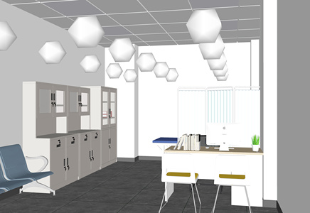 现代医务室_诊所_医生办公室SU模型