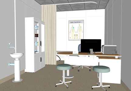 现代医务室_诊所诊室SU模型
