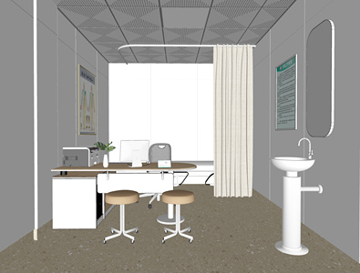 现代医院门诊室SU模型