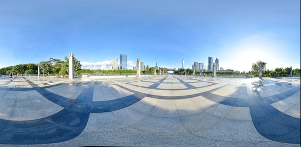 11-现代简约城市_城市广场_活动广场_天际线全景贴图