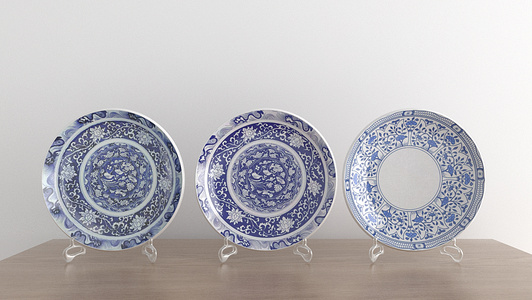 新中式中式摆件组合3D模型