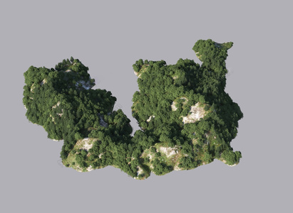 现代外景_山体_山包_景观山3D模型