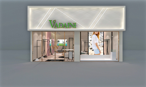 现代极简服装店3d模型