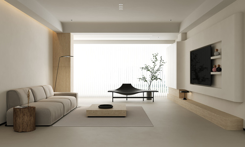 现代客厅，沙发茶几组合