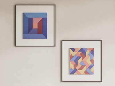 现代装饰挂画 su草图模型