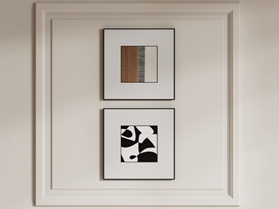 现代装饰画组合 su草图模型