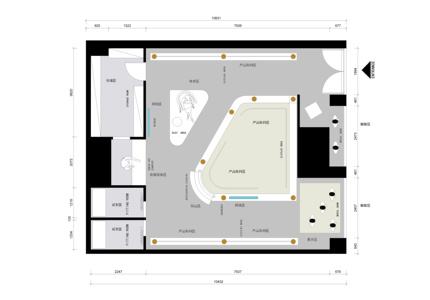 服装店平面布置图设计方案cad09