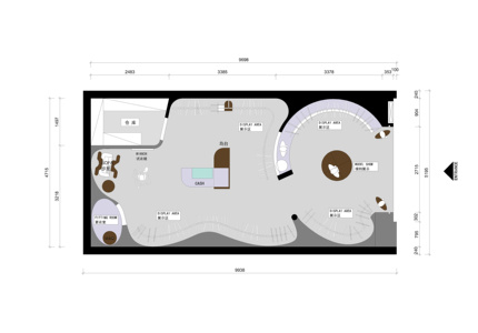 服装店平面布置图设计方案cad