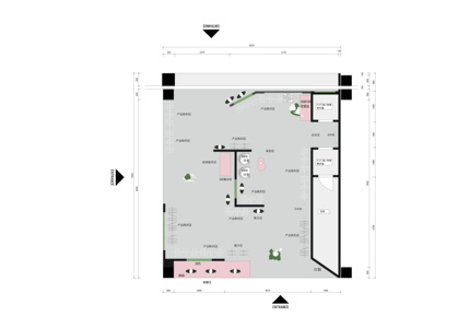 服装店平面布置图设计方案cad07