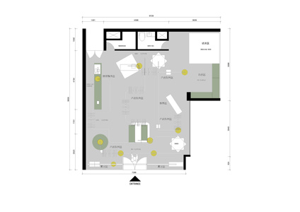 服装店平面布置图设计方案cad