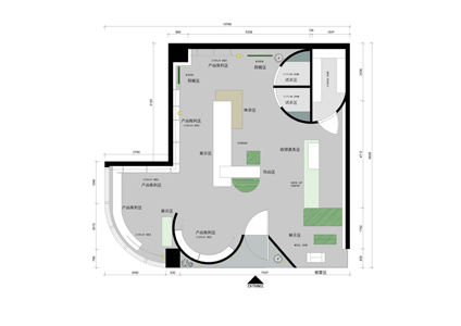 服装店平面布置图设计方案cad