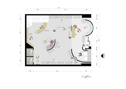 服装店平面布置图设计方案cad
