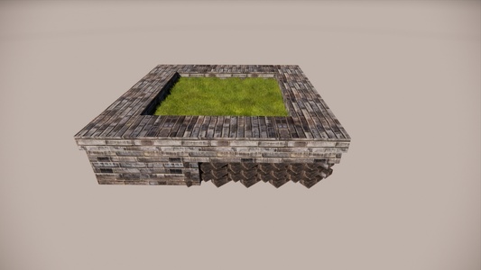 花池 su草图模型