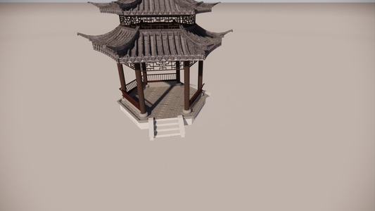 02凉亭 su草图模型