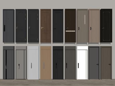 北欧简约现代风格单开门木门卧室门