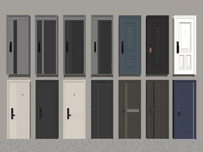 现代轻奢入户门密码门防盗门实木门